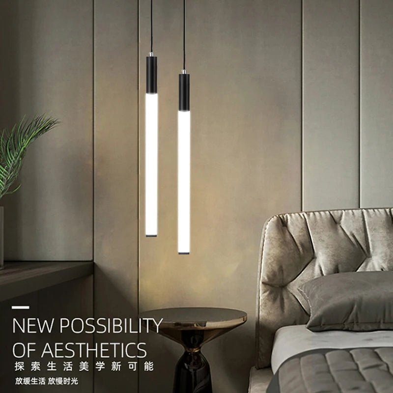 Ceramic Glass LED Cylinder Pendant Light for Kitchen & Bar - Hans Lumiere