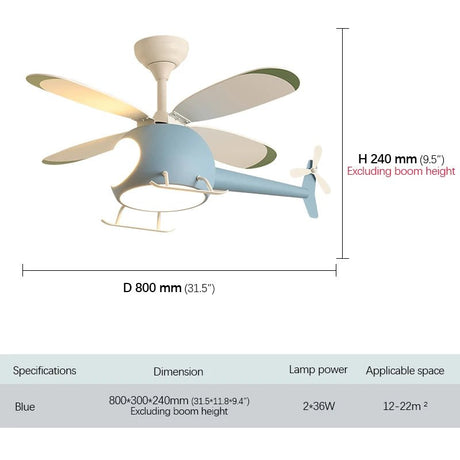 Children's Creative Light Nordic Ceiling Fan - Hans Lumiere