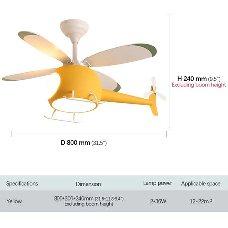 Children's Creative Light Nordic Ceiling Fan - Hans Lumiere