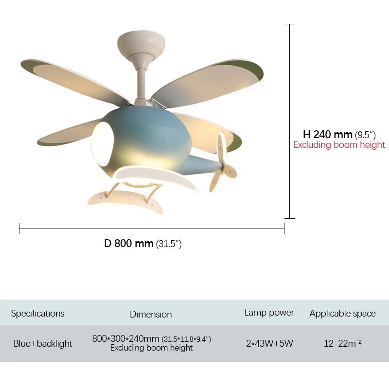 Children's Creative Light Nordic Ceiling Fan - Hans Lumiere
