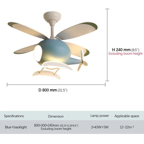 Children's Creative Light Nordic Ceiling Fan - Hans Lumiere