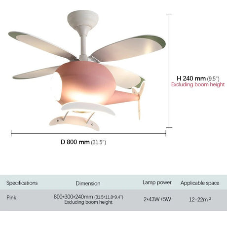 Children's Creative Light Nordic Ceiling Fan - Hans Lumiere