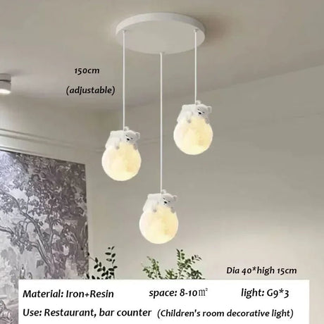 Children's Room Little Bear Pendant Lights - Hans Lumiere
