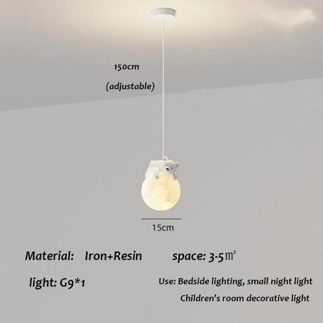 Children's Room Little Bear Pendant Lights - Hans Lumiere