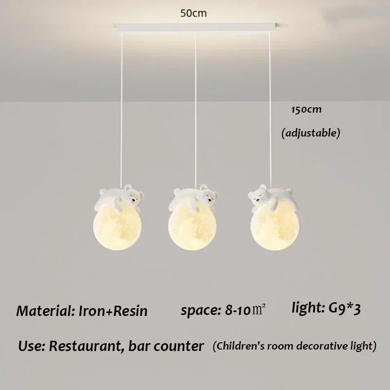 Children's Room Little Bear Pendant Lights - Hans Lumiere
