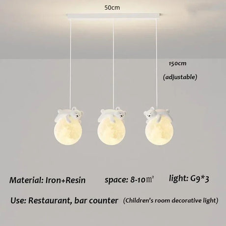 Children's Room Little Bear Pendant Lights - Hans Lumiere