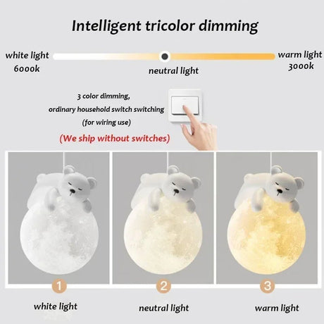 Children's Room Little Bear Pendant Lights - Hans Lumiere