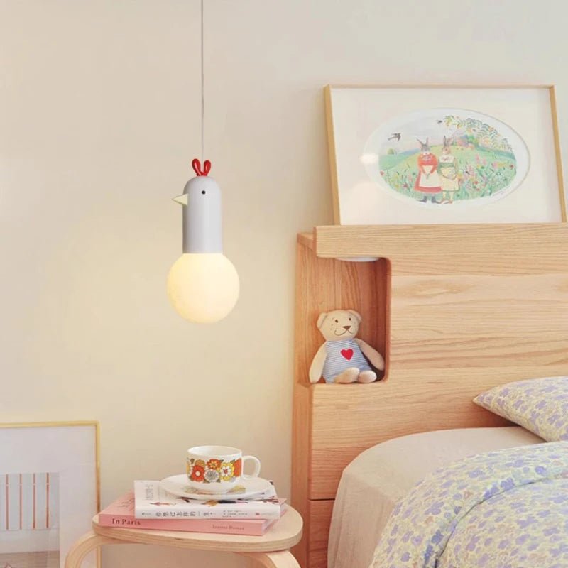 Children's Room Small Cute Hooded Duck Pendant Lamp - Hans Lumiere