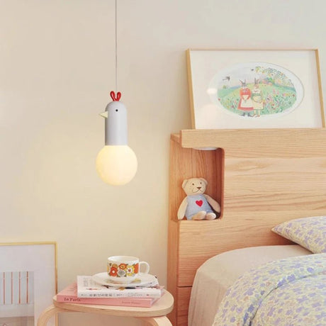 Children's Room Small Cute Hooded Duck Pendant Lamp - Hans Lumiere