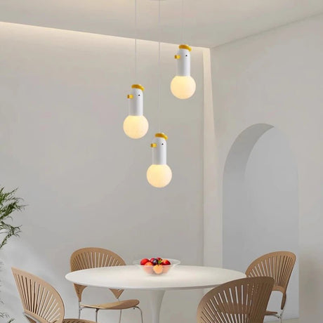 Children's Room Small Cute Hooded Duck Pendant Lamp - Hans Lumiere