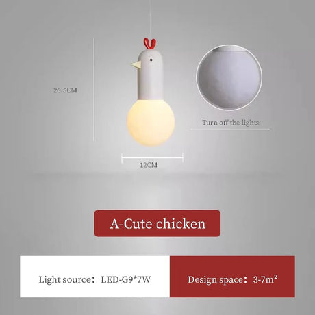 Children's Room Small Cute Hooded Duck Pendant Lamp - Hans Lumiere