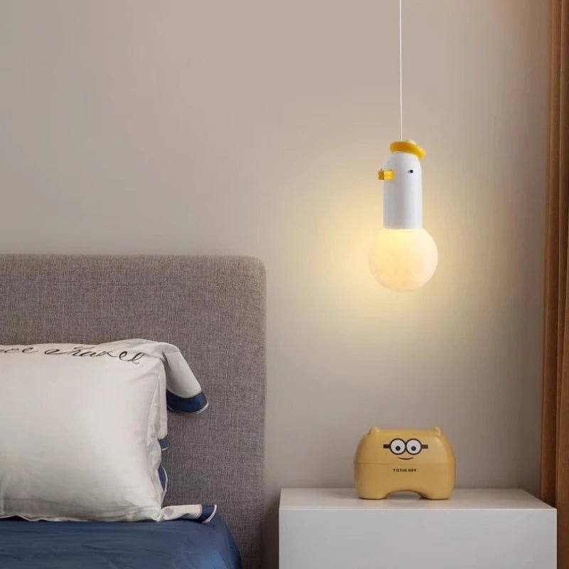 Children's Room Small Cute Hooded Duck Pendant Lamp - Hans Lumiere
