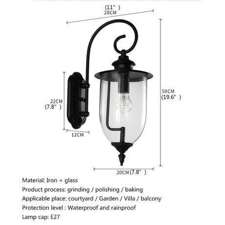 Classic Waterproof LED Outdoor Wall Lamp - Hans Lumiere