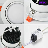 COB LED Recessed Downlight - Dimmable Ceiling Spotlight with High CRI - Hans Lumiere