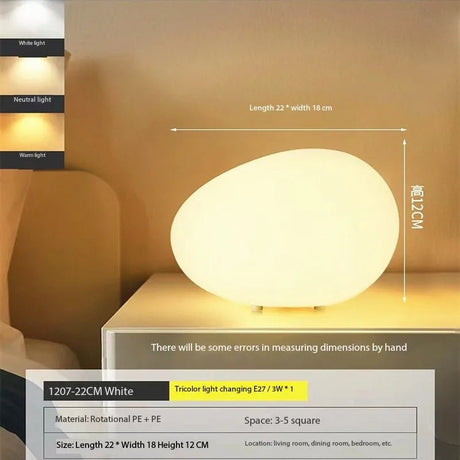 Cobblestone Night Light Minimalist Decorative Lamp - Hans Lumiere