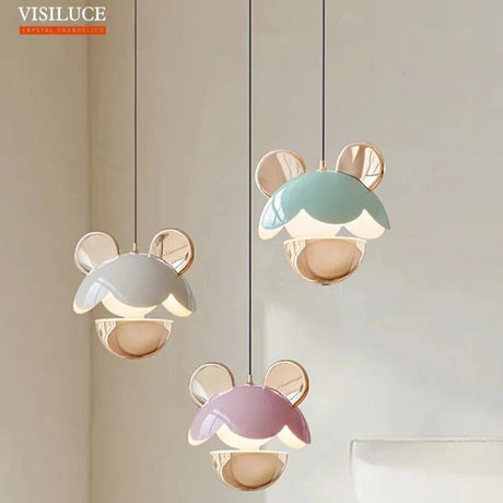 Colorful Aluminum Mickey Lovely Cartoon LED Pendant Light - Hans Lumiere