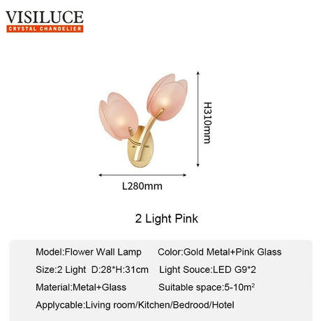 Colorful Glass LED Wall Lighting Fixture - Hans Lumiere