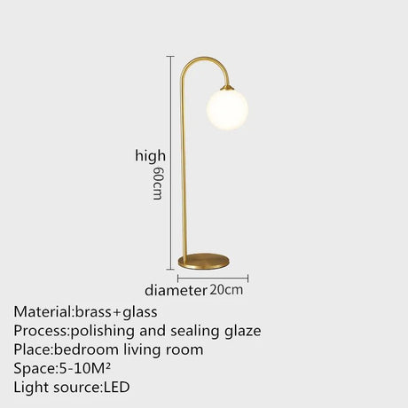 Contemporary Brass LED Table Lamp - Hans Lumiere