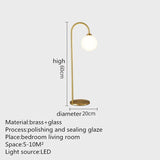 Contemporary Brass LED Table Lamp - Hans Lumiere