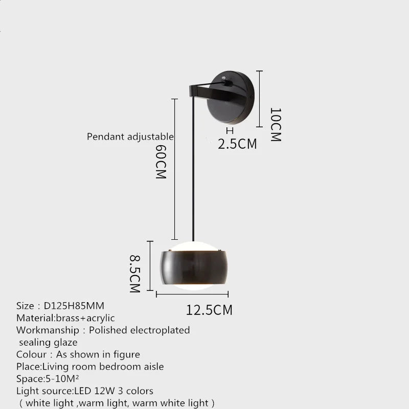 Contemporary Brass Light Wall Lamp - Hans Lumiere