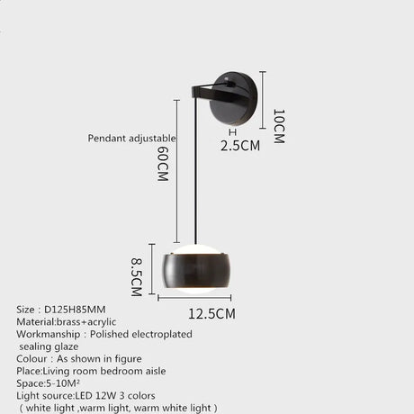 Contemporary Brass Light Wall Lamp - Hans Lumiere