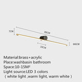 Contemporary Brass Vanity Fixture Mirror Front Light - Hans Lumiere