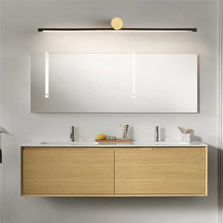 Contemporary Brass Vanity Fixture Mirror Front Light - Hans Lumiere