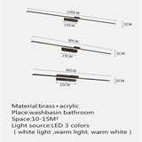 Contemporary Brass Vanity Fixture Mirror Front Light - Hans Lumiere