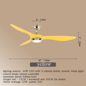 Contemporary Fashionable Ceiling Fan Light With Remote Control - Hans Lumiere