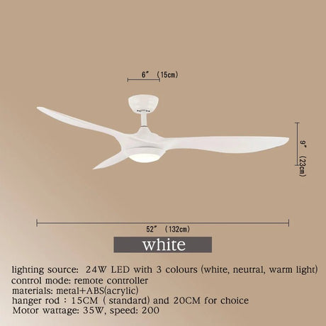 Contemporary Fashionable Ceiling Fan Light With Remote Control - Hans Lumiere