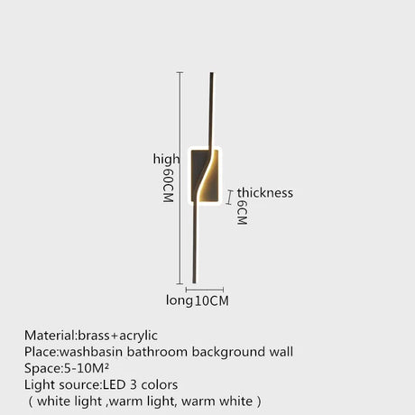 Contemporary Gold Brass Wall Lamp - Hans Lumiere