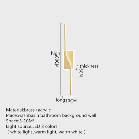Contemporary Gold Brass Wall Lamp - Hans Lumiere