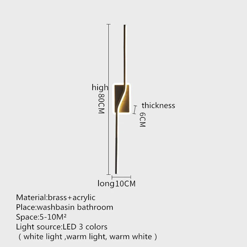Contemporary Gold Brass Wall Lamp - Hans Lumiere