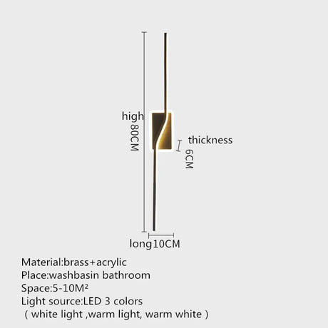 Contemporary Gold Brass Wall Lamp - Hans Lumiere