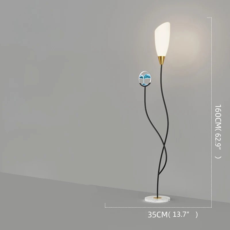 Contemporary Hourglass Floor LED Lamps - Hans Lumiere