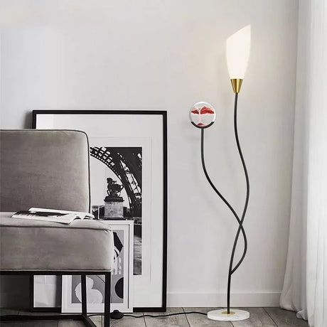Contemporary Hourglass Floor LED Lamps - Hans Lumiere