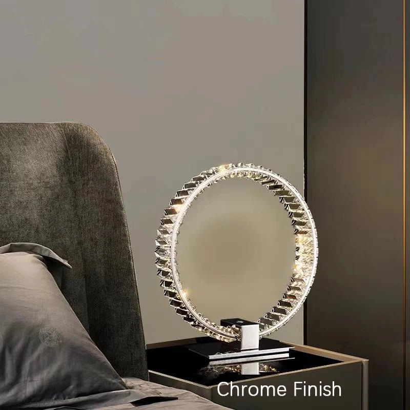 Contemporary Indoor Crystal Table Lamp - Hans Lumiere