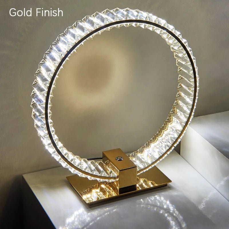 Contemporary Indoor Crystal Table Lamp - Hans Lumiere