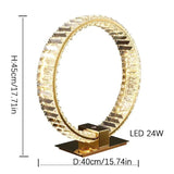 Contemporary Indoor Crystal Table Lamp - Hans Lumiere