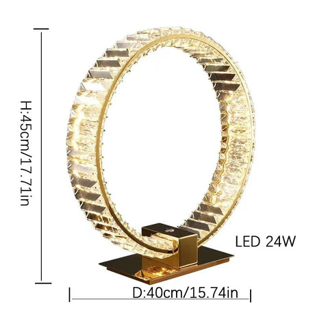 Contemporary Indoor Crystal Table Lamp - Hans Lumiere