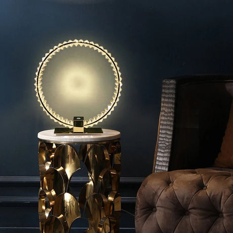 Contemporary Indoor Crystal Table Lamp - Hans Lumiere