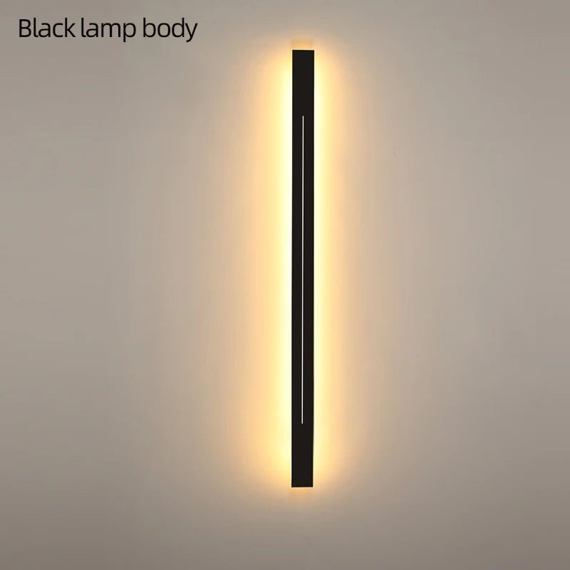 Contemporary Linear LED Wall Sconce - Tri-Color Decorative Wall Light for Bedroom and Living Room - Hans Lumiere