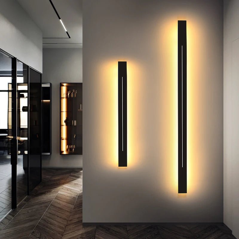 Contemporary Linear LED Wall Sconce - Tri-Color Decorative Wall Light for Bedroom and Living Room - Hans Lumiere