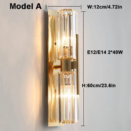 Contemporary Modern Luxury Crystal Wall Lamp - Hans Lumiere