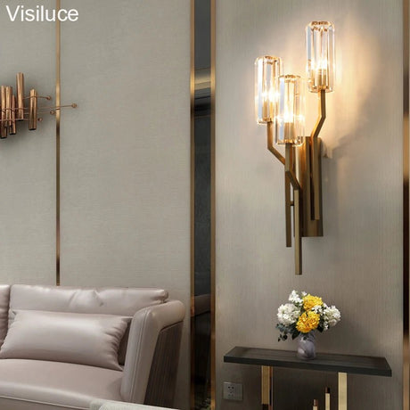 Contemporary Modern Luxury Crystal Wall Lamp - Hans Lumiere