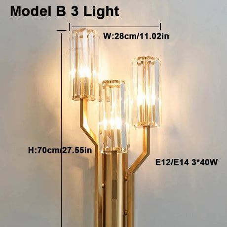 Contemporary Modern Luxury Crystal Wall Lamp - Hans Lumiere
