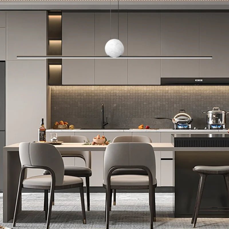 Copper and Marble Kitchen Island Pendant Light - Hans Lumiere