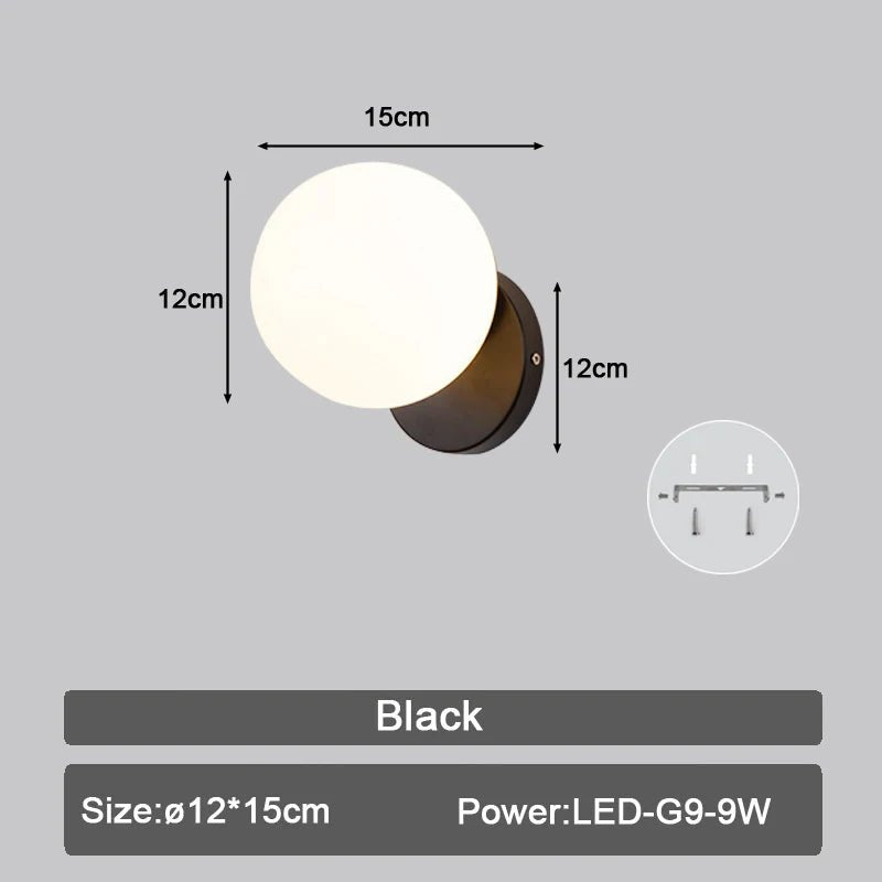 Copper Black Interior LED Wall Lamp - Hans Lumiere