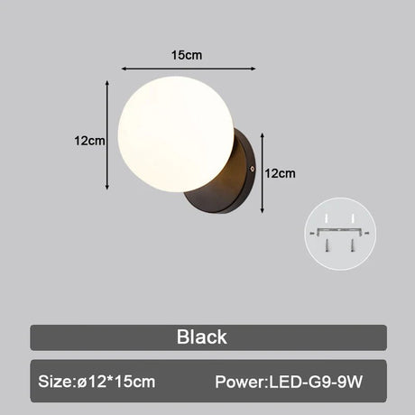 Copper Black Interior LED Wall Lamp - Hans Lumiere