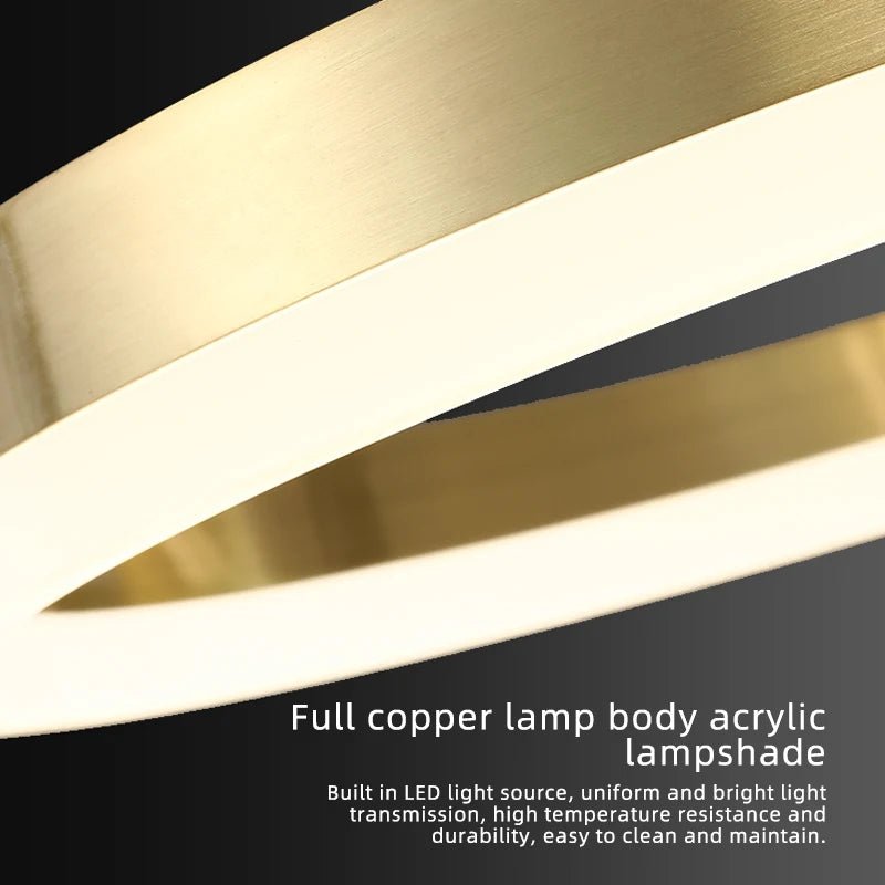 Copper Pendant Light for Kitchen Island and Living Room - Hans Lumiere